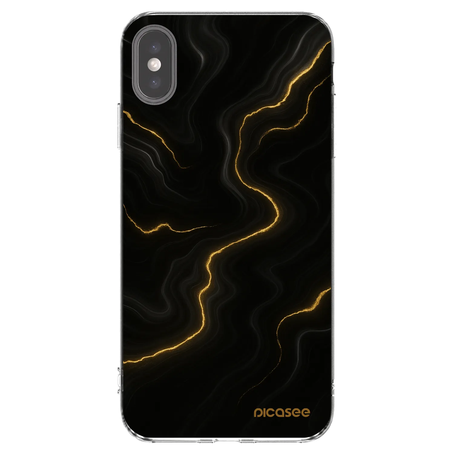 Picasee husă transparentă din silicon pentru Apple iPhone XS Max - Thunder