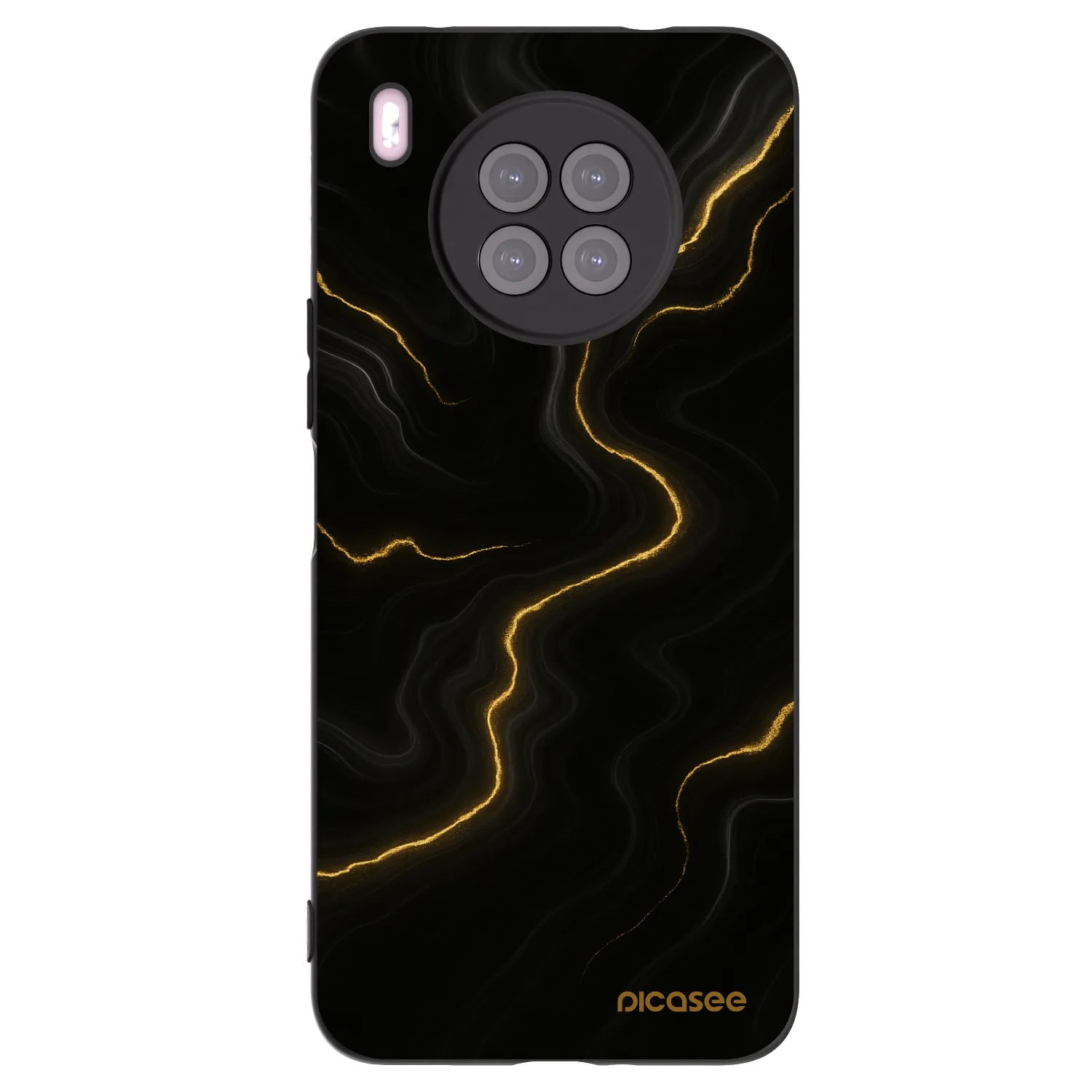 Picasee husă neagră din silicon pentru Huawei Nova 8i - Thunder