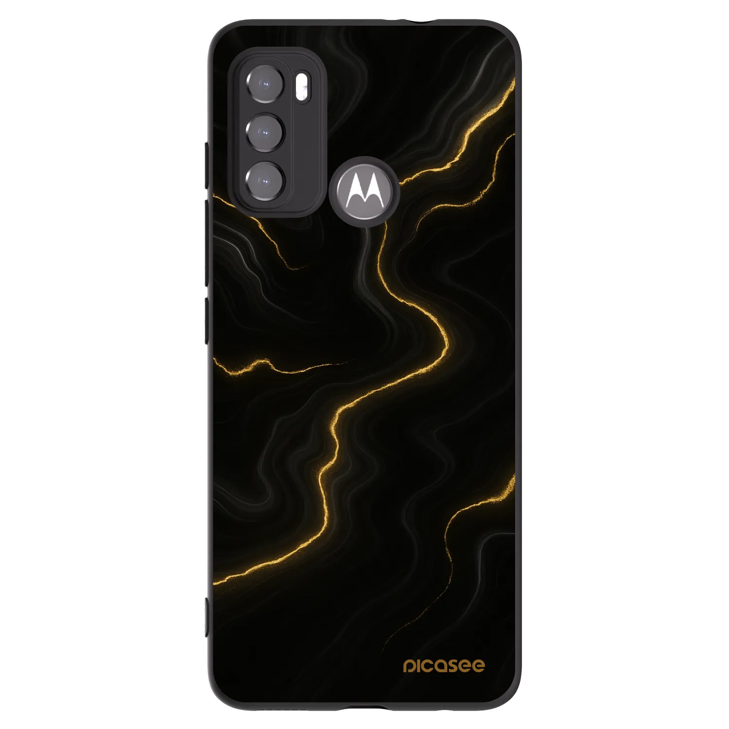 Picasee husă neagră din silicon pentru Motorola Moto G60 - Thunder