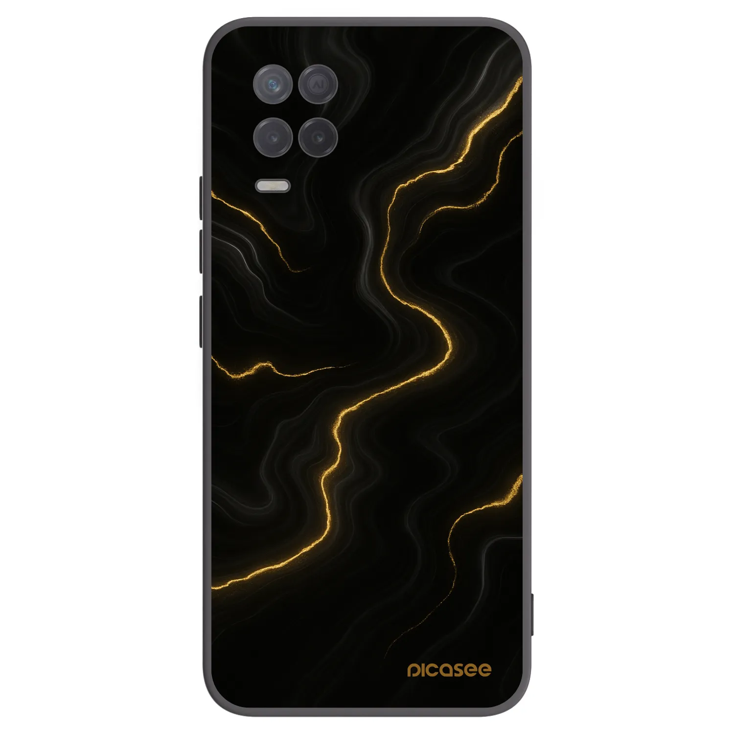 Picasee husă neagră din silicon pentru Realme 8 5G - Thunder