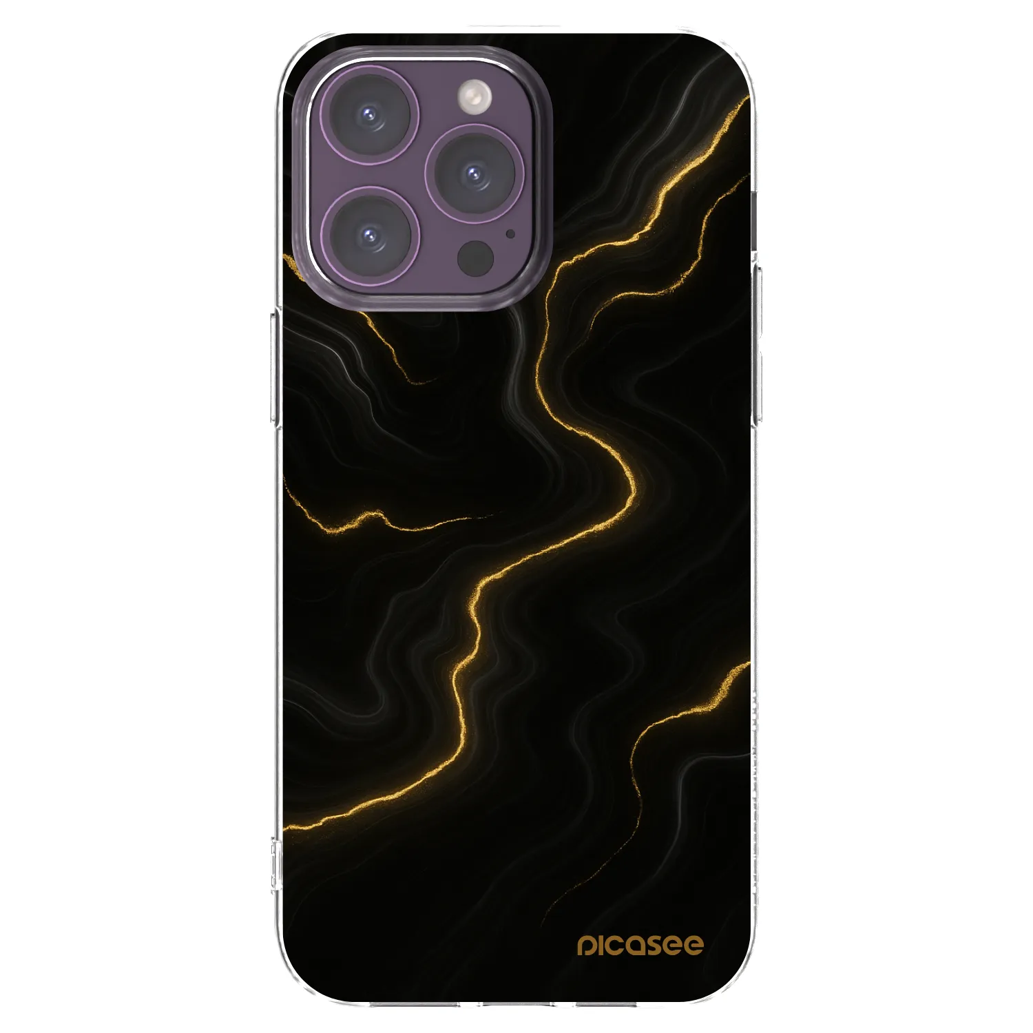 Picasee husă transparentă din silicon pentru Apple iPhone 14 Pro Max - Thunder