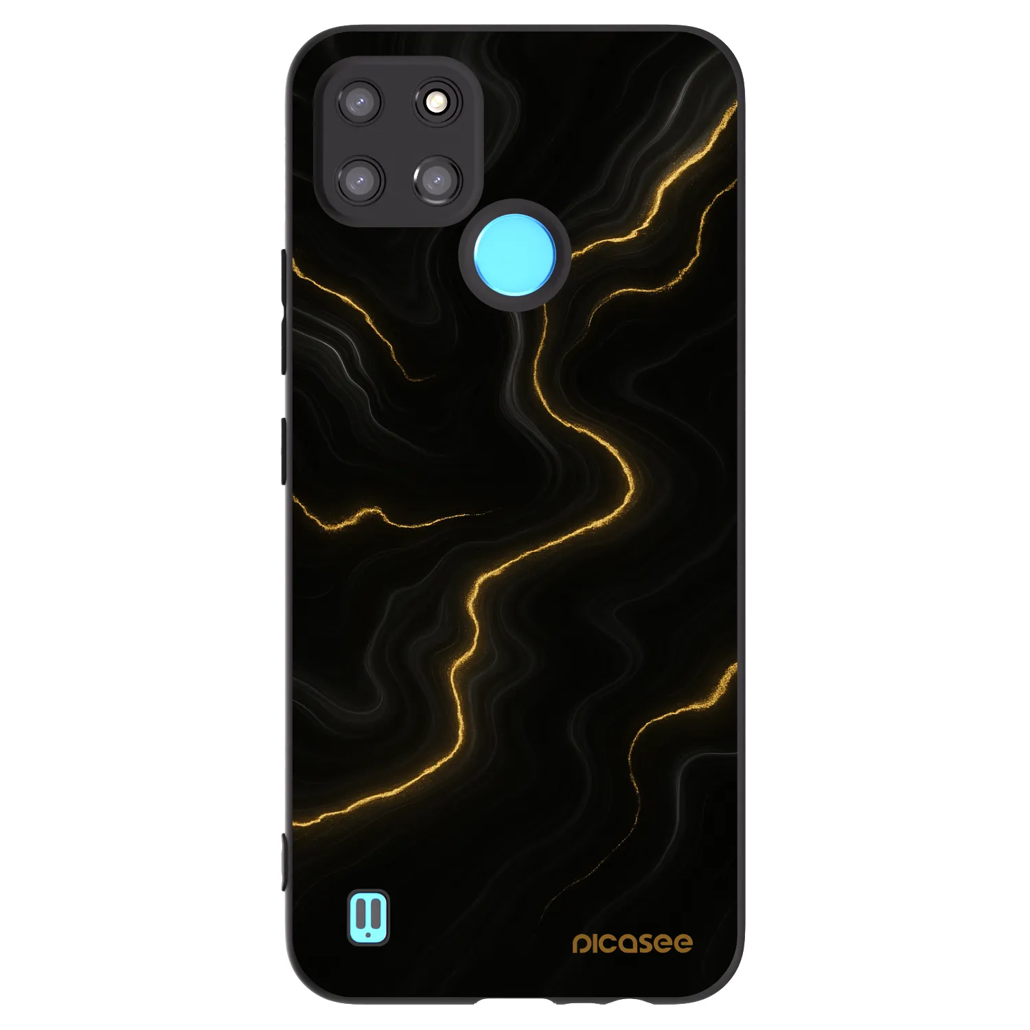 Picasee husă neagră din silicon pentru Realme C21Y - Thunder