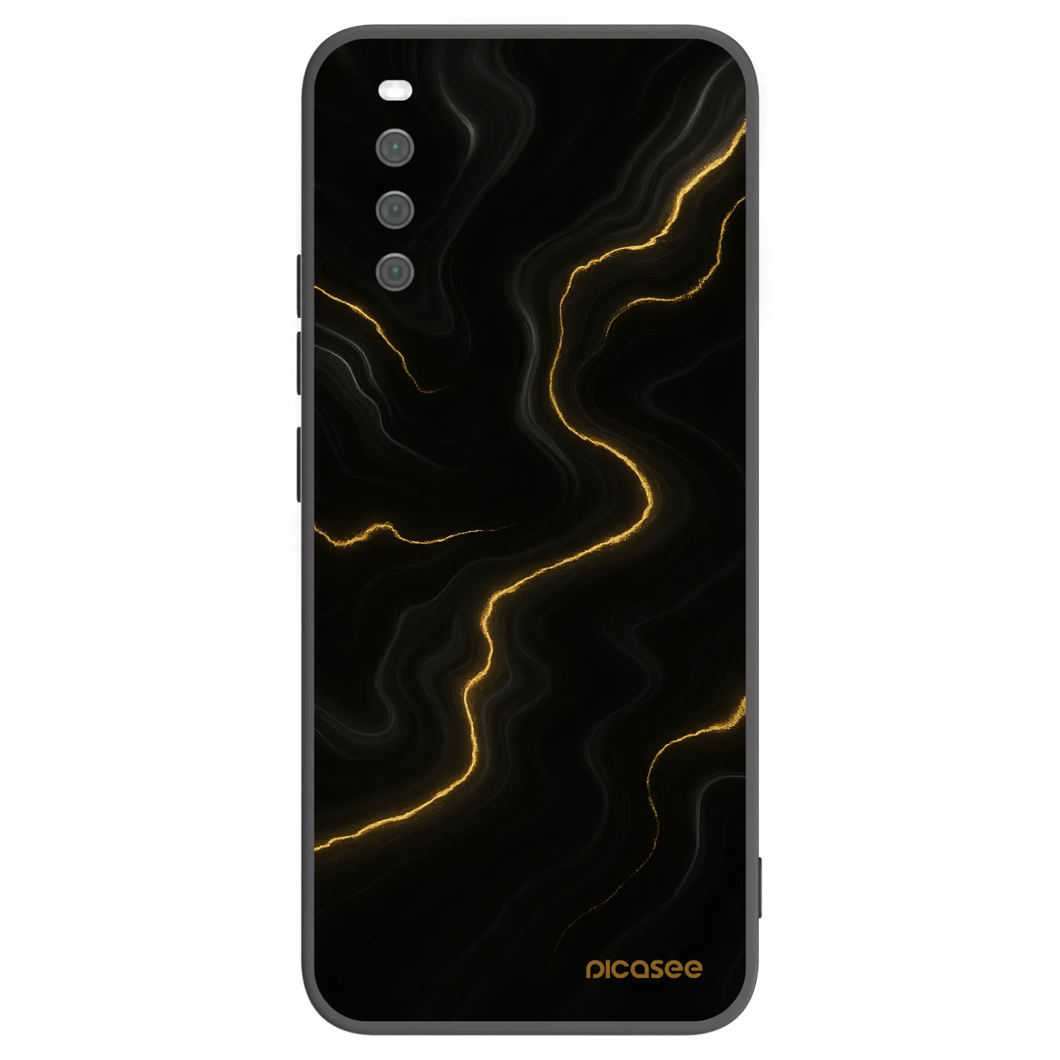 Picasee husă neagră din silicon pentru Sony Xperia 10 III - Thunder
