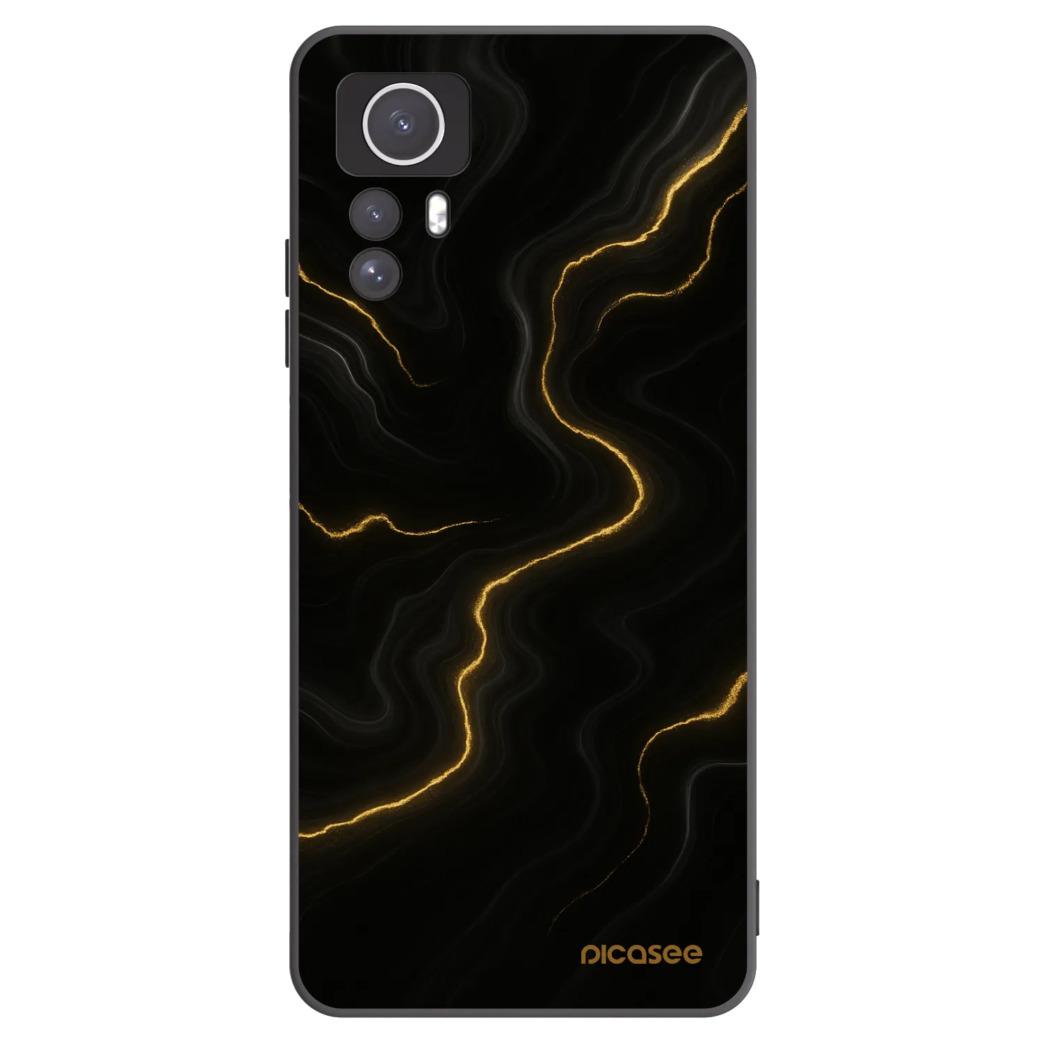 Picasee husă neagră din silicon pentru Xiaomi Redmi Note 12S - Thunder