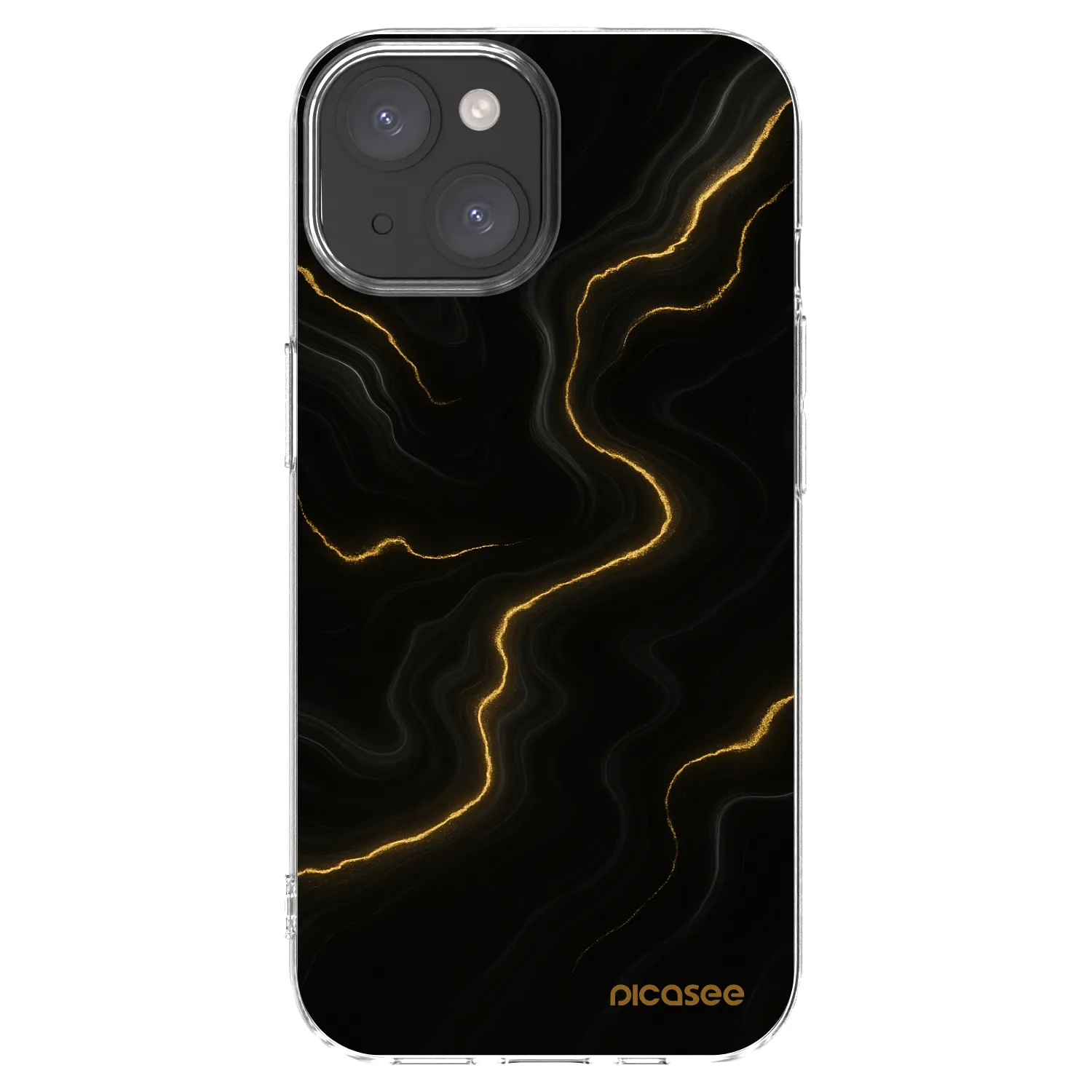 Picasee husă transparentă din silicon pentru Apple iPhone 15 - Thunder