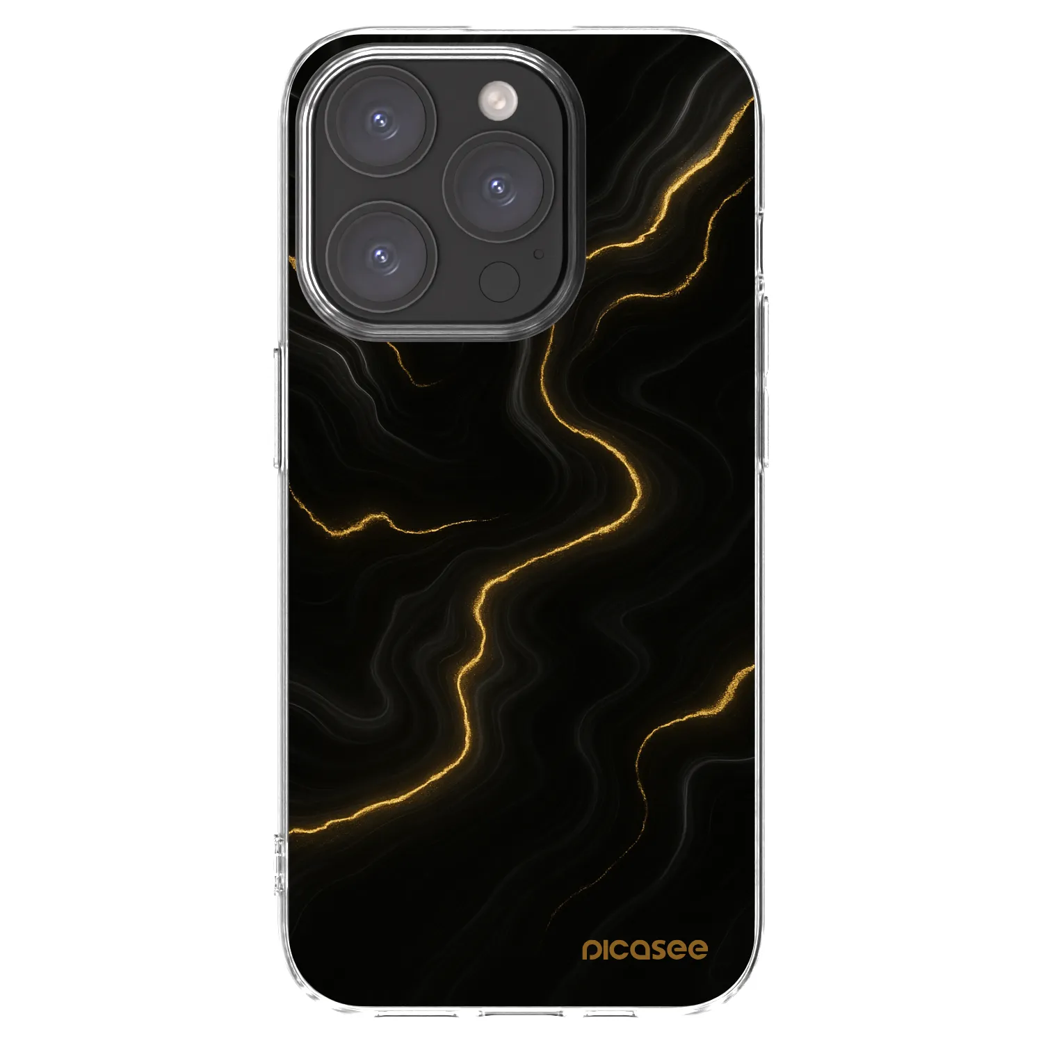 Picasee husă transparentă din silicon pentru Apple iPhone 15 Pro - Thunder