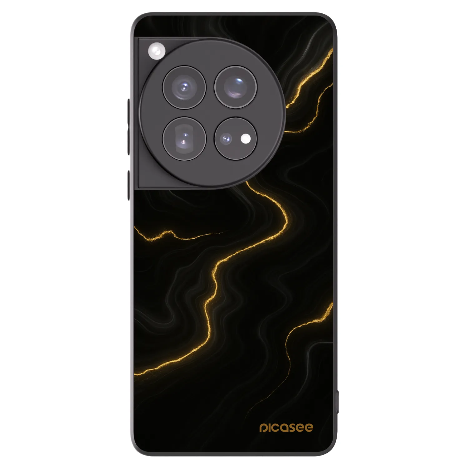 Picasee husă neagră din silicon pentru OnePlus 12 5G - Thunder
