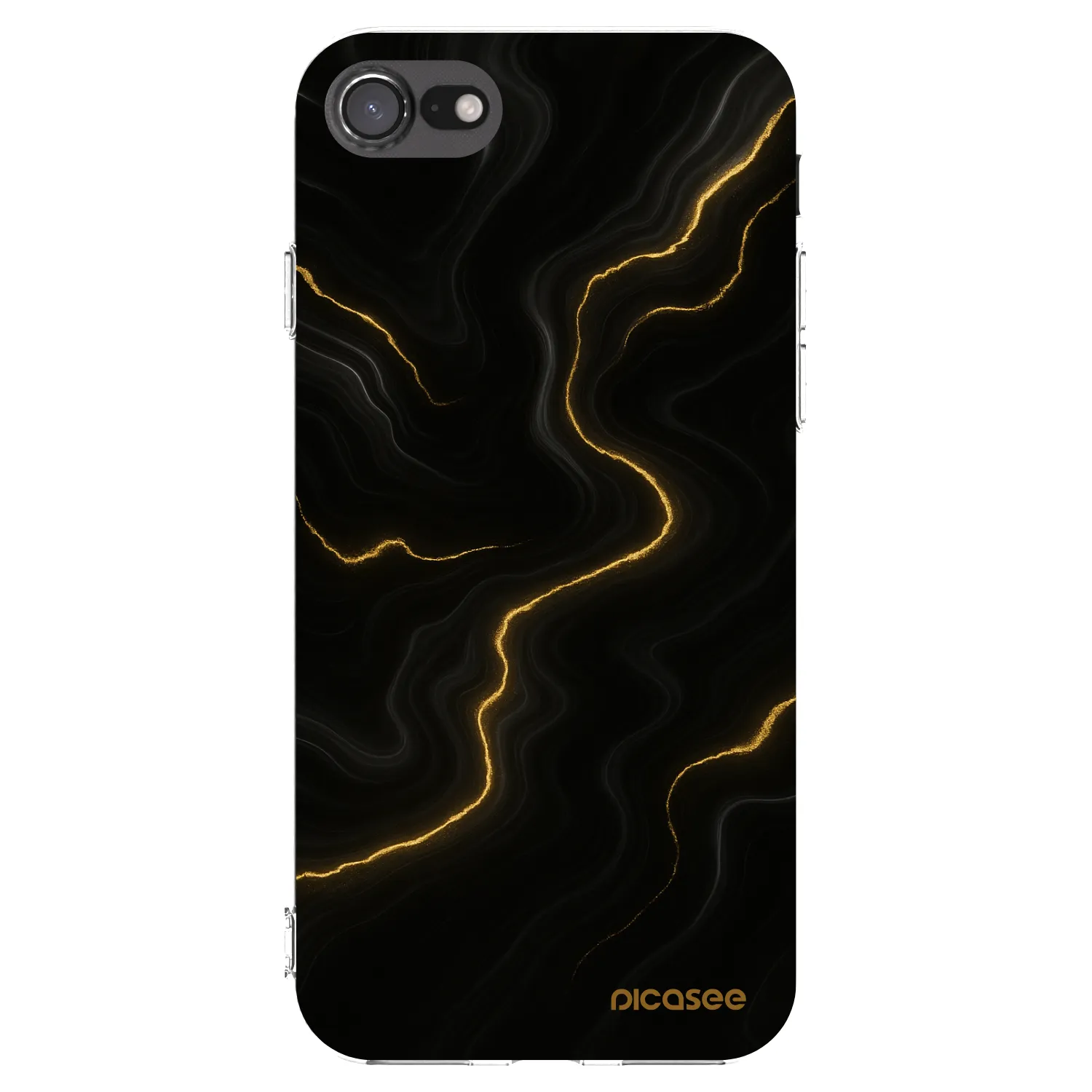 Picasee husă transparentă din silicon pentru Apple iPhone 7 - Thunder