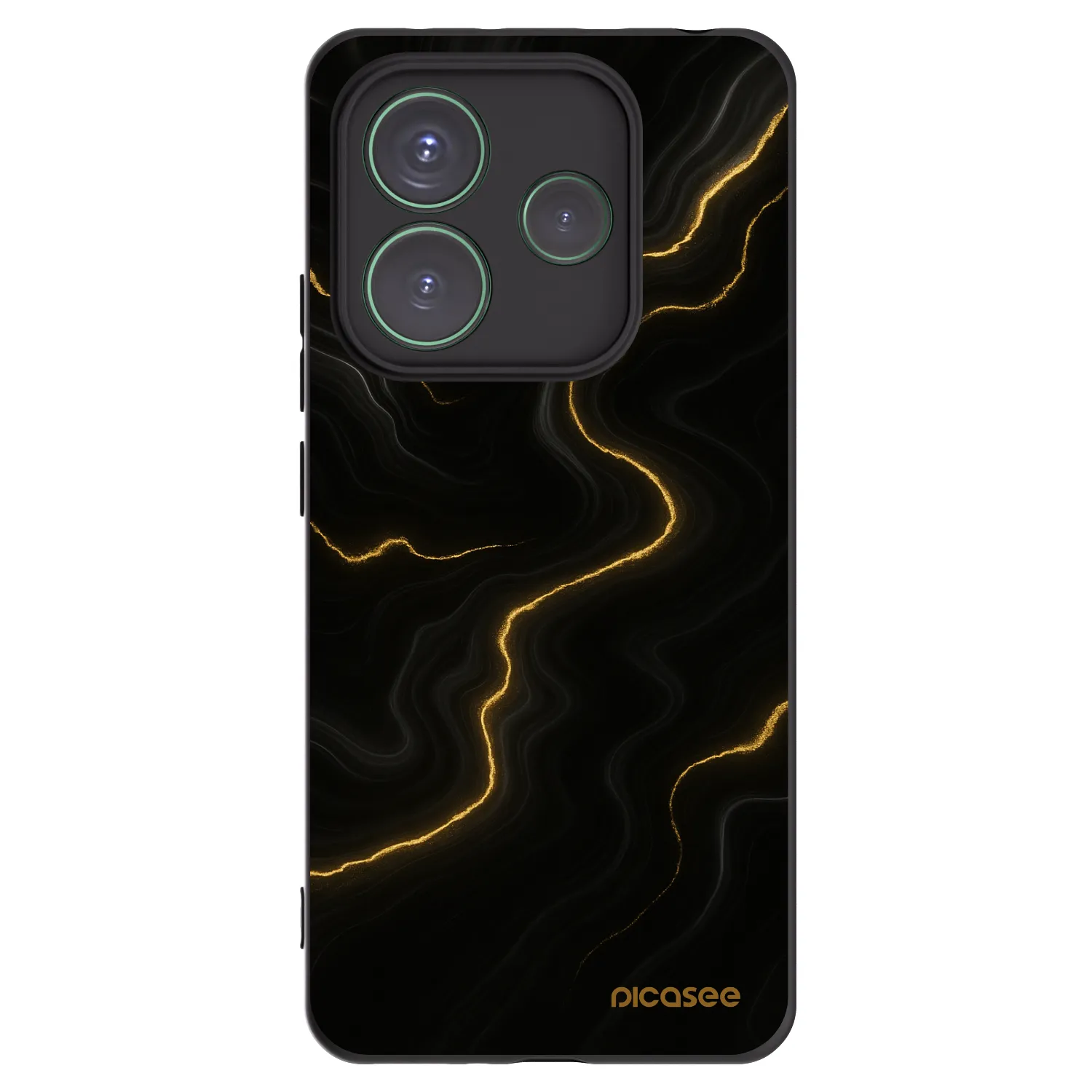 Picasee husă neagră din silicon pentru Xiaomi Redmi Note 14 5G - Thunder