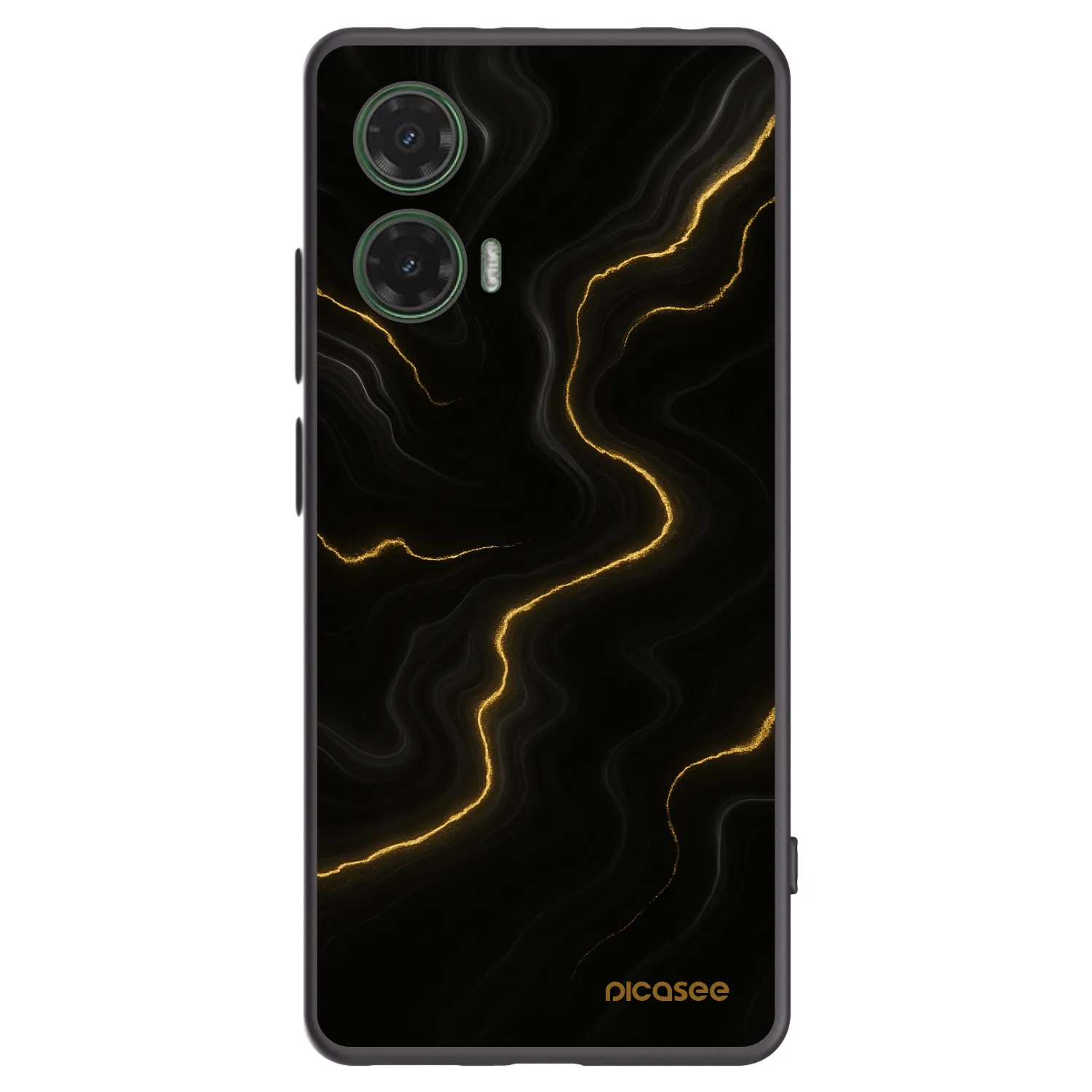 Picasee husă neagră din silicon pentru Motorola Moto G35 5G - Thunder