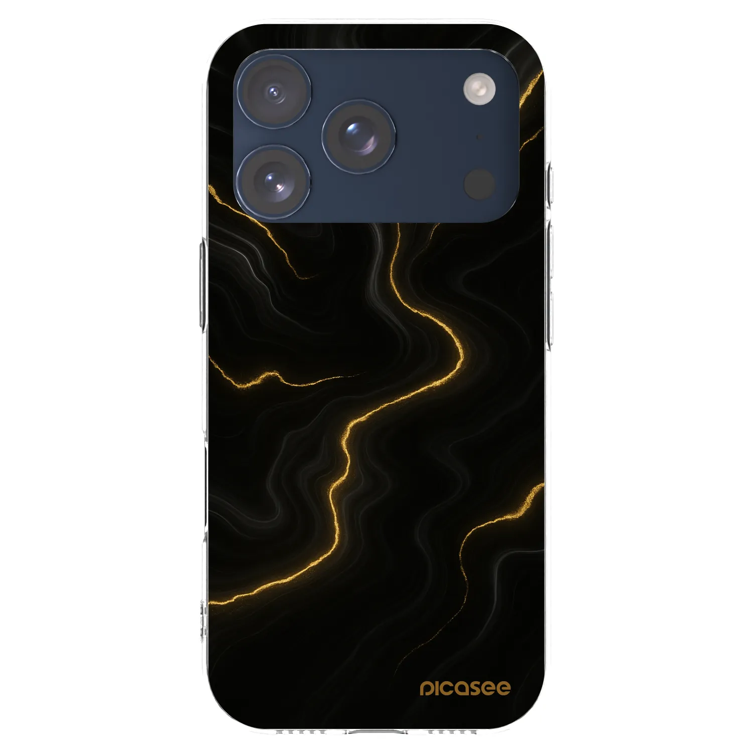 Picasee husă transparentă din silicon pentru Apple iPhone 17 Pro - Thunder