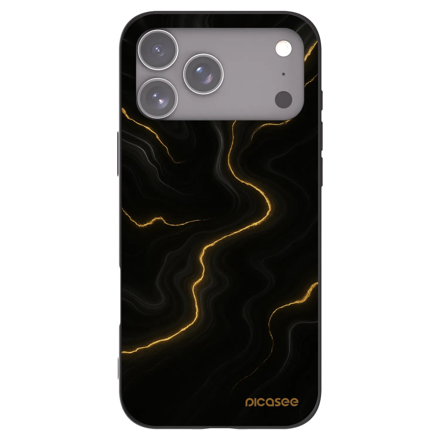 Picasee husă neagră din silicon pentru Apple iPhone 17 Pro Max - Thunder