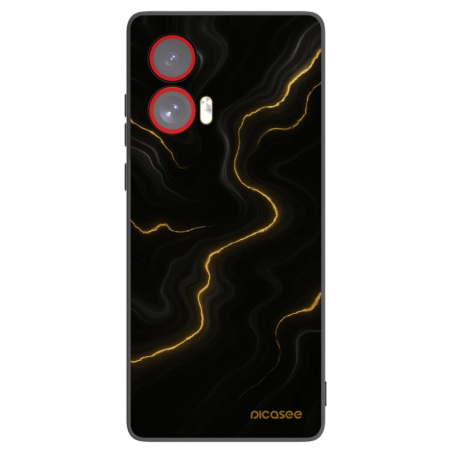 Picasee husă neagră din silicon pentru Motorola Edge 50 Fusion - Thunder