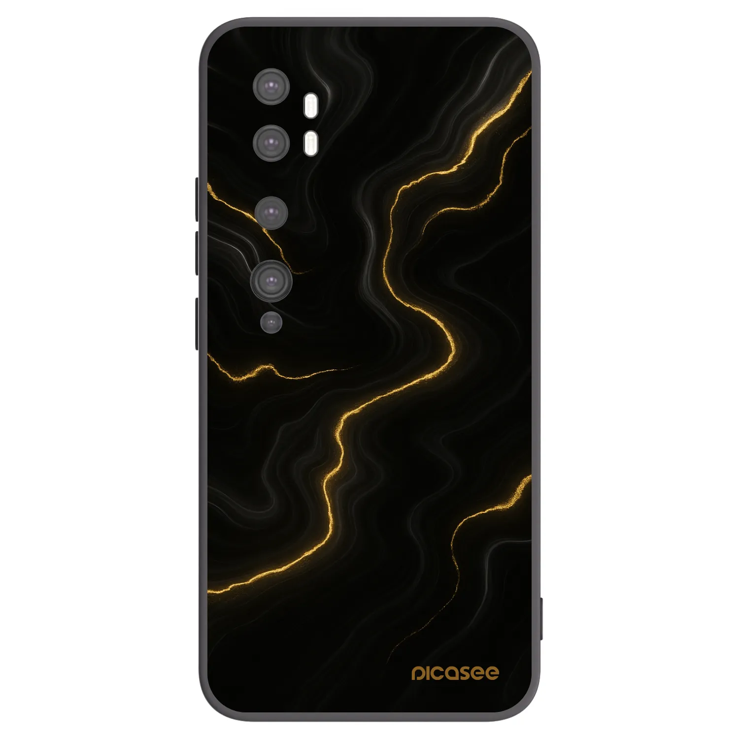 Picasee husă neagră din silicon pentru Xiaomi Mi Note 10 (Pro) - Thunder