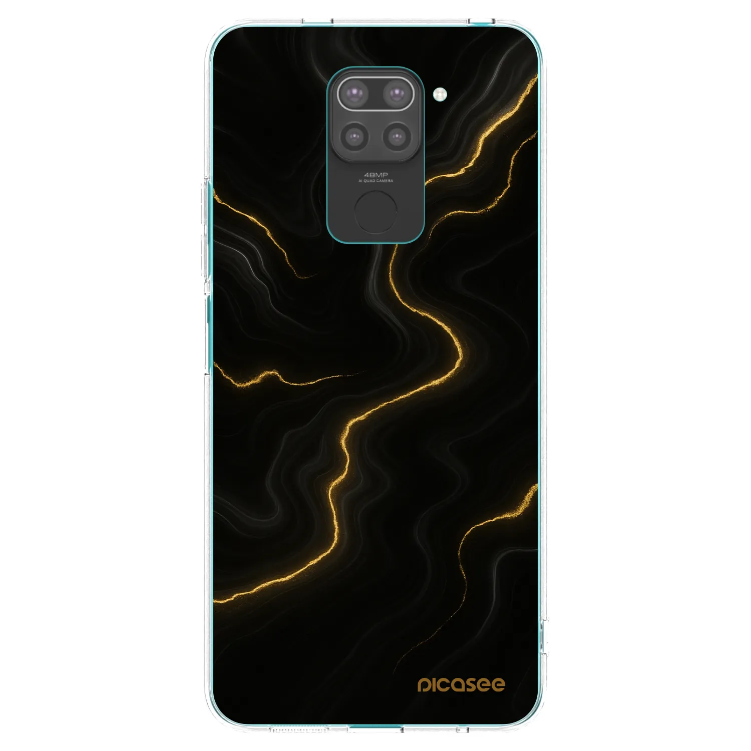 Picasee husă neagră din silicon pentru Xiaomi Redmi Note 9 - Thunder