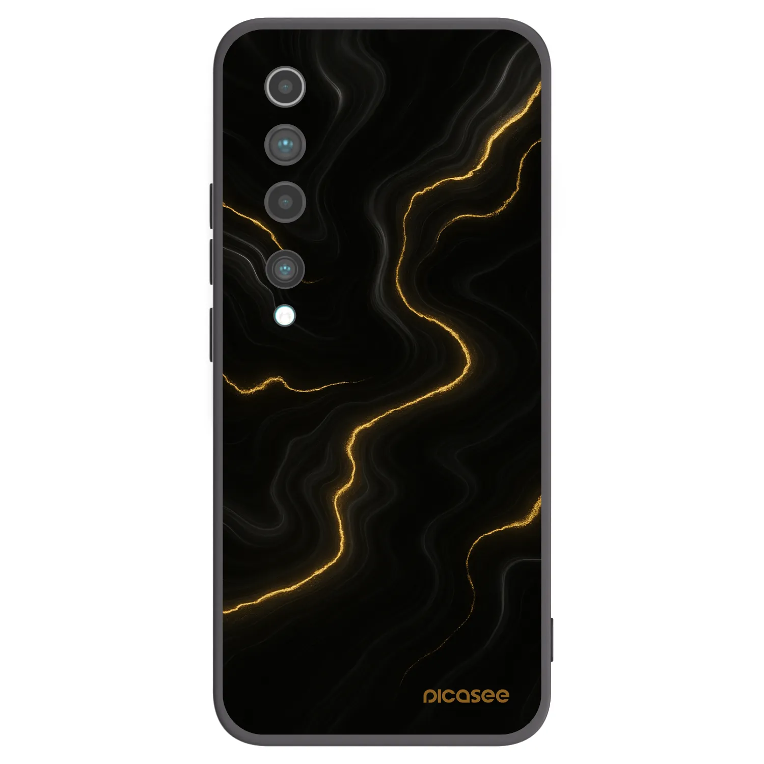 Picasee husă neagră din silicon pentru Xiaomi Mi 10 - Thunder