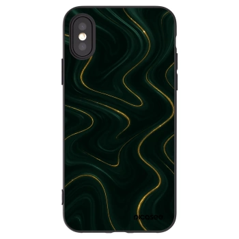 Picasee husă neagră din silicon pentru Apple iPhone X/XS - Vawes