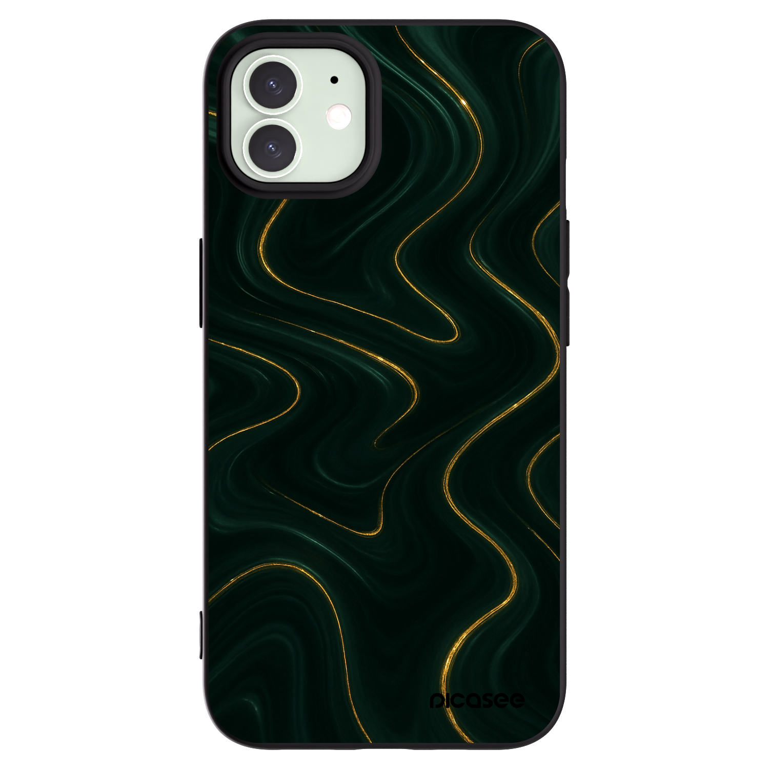 Picasee husă neagră din silicon pentru Apple iPhone 12 Pro - Vawes