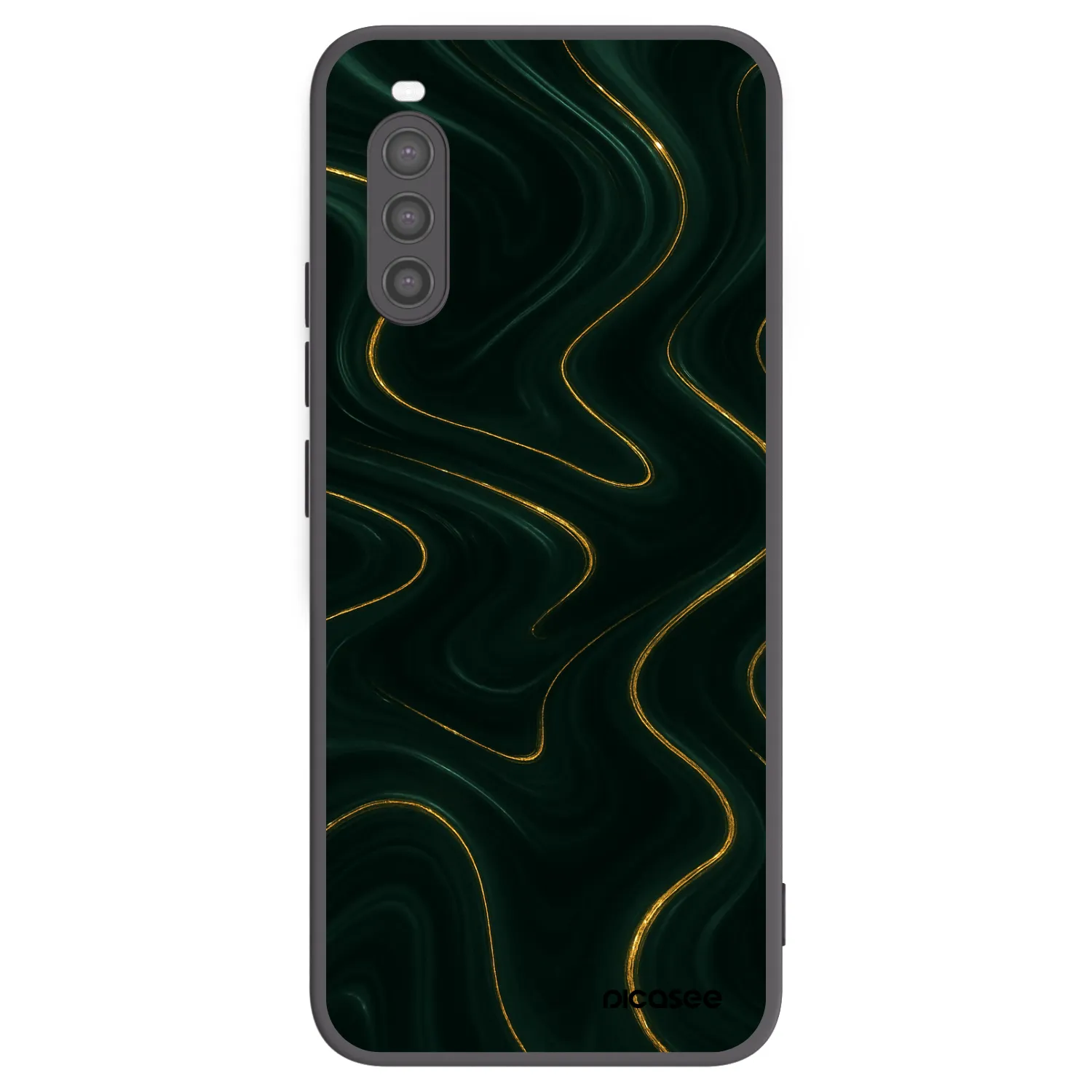 Picasee husă neagră din silicon pentru Sony Xperia 10 II - Vawes
