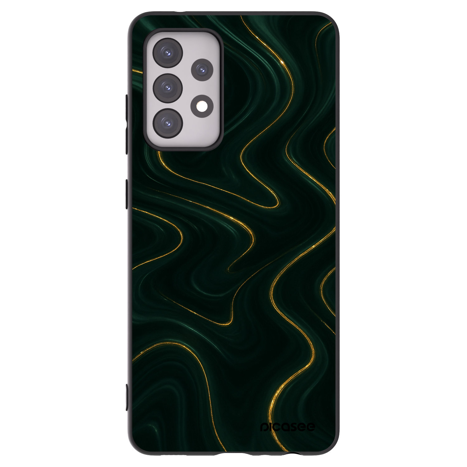 Picasee husă neagră din silicon pentru Samsung Galaxy A52 5G A525F - Vawes