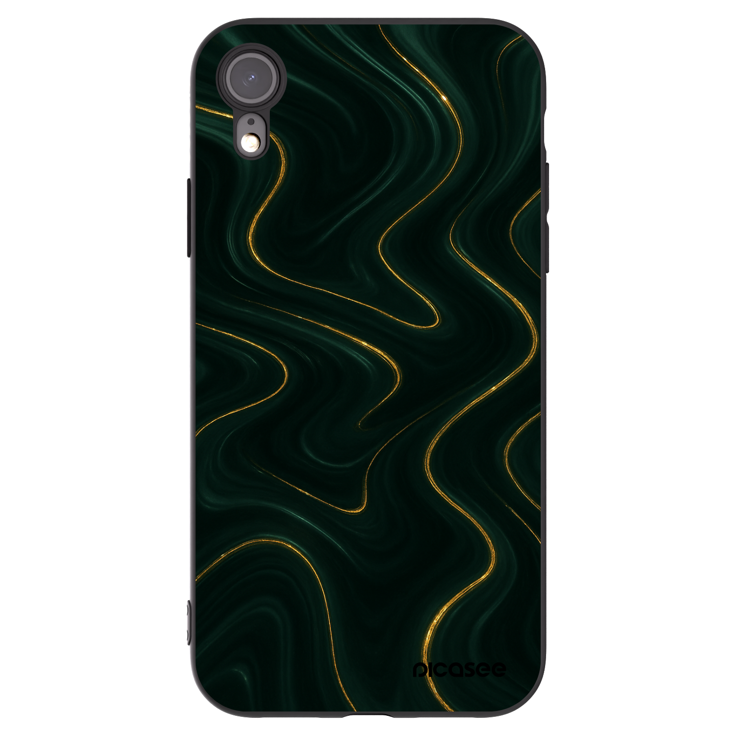 Picasee husă neagră din silicon pentru Apple iPhone XR - Vawes