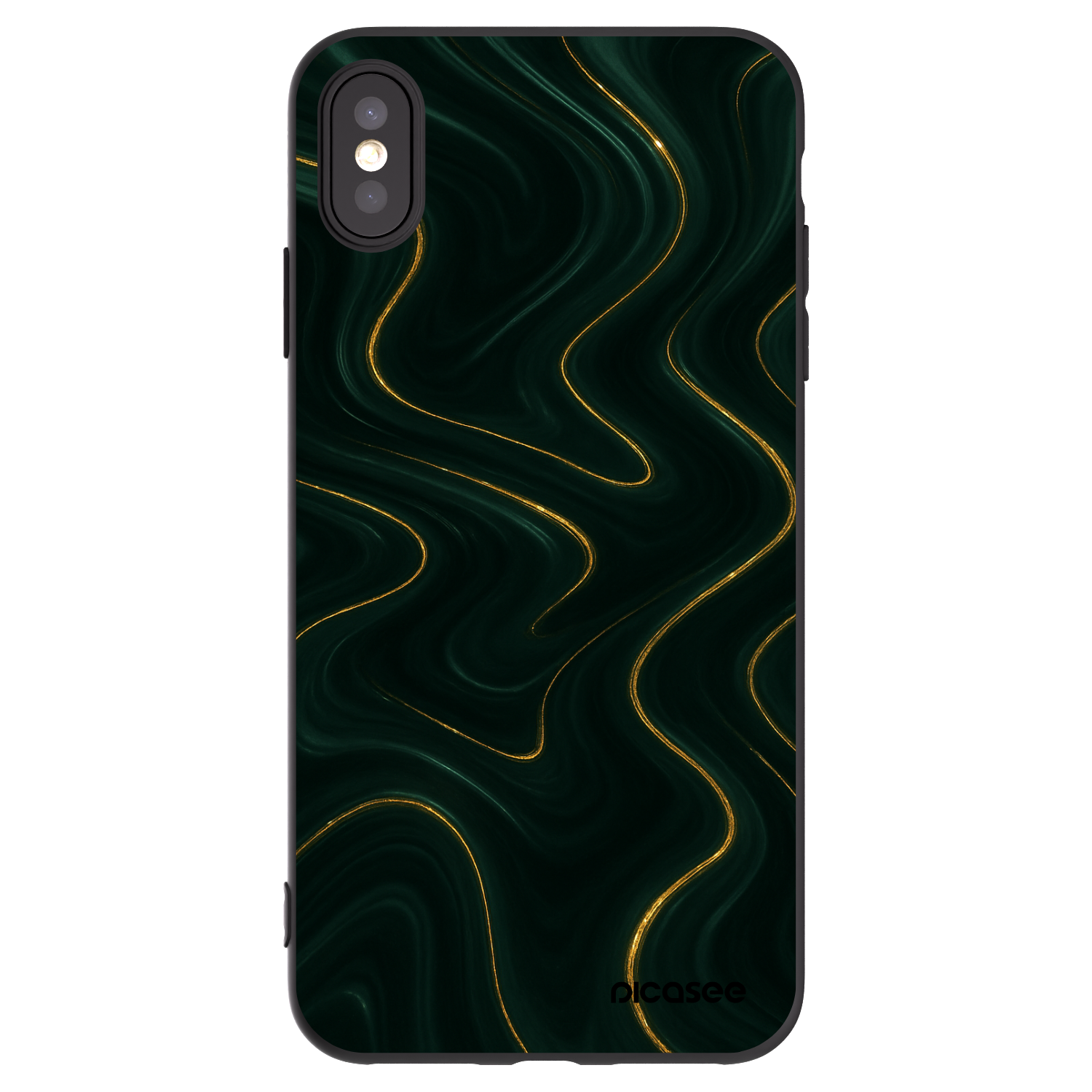 Picasee husă neagră din silicon pentru Apple iPhone XS Max - Vawes