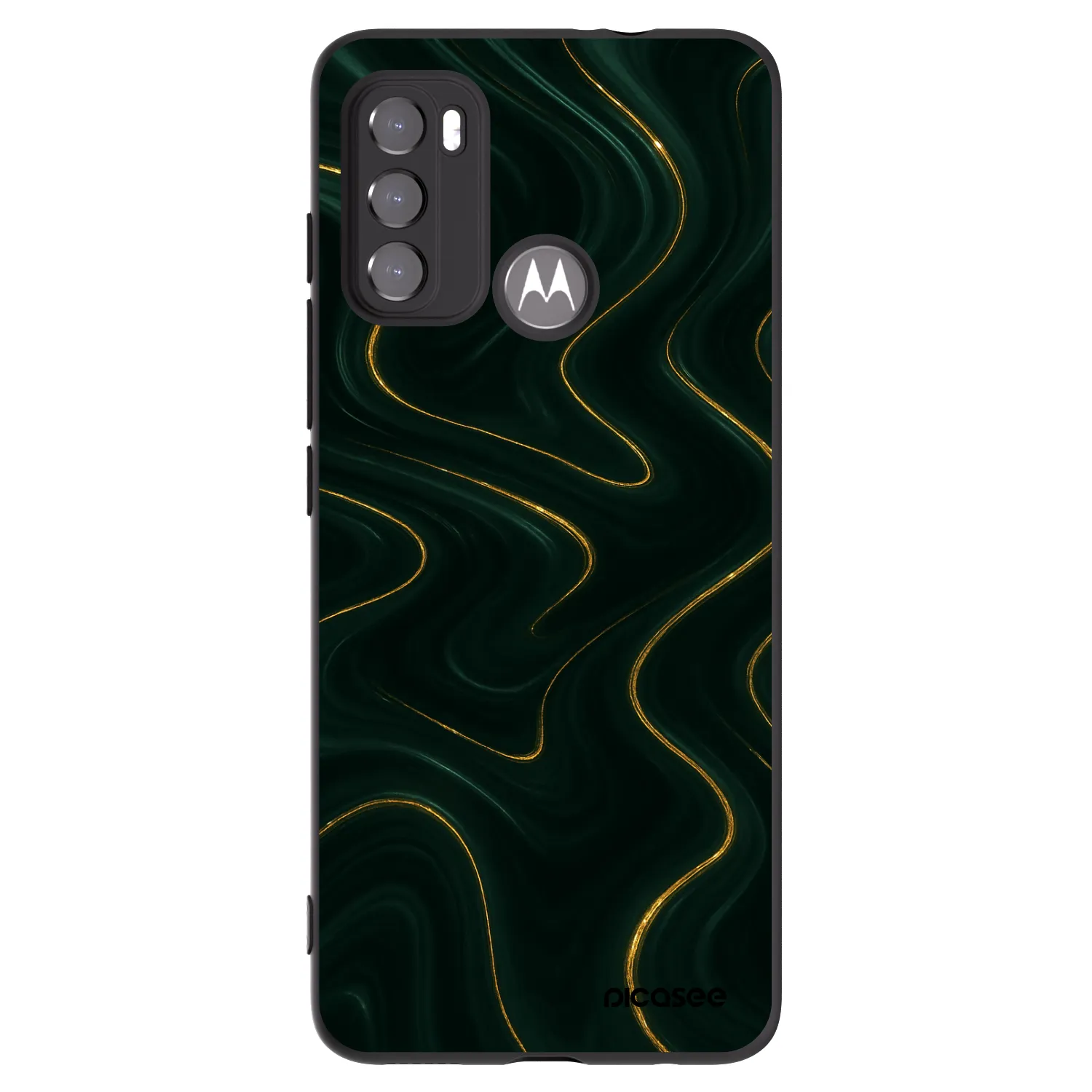 Picasee husă neagră din silicon pentru Motorola Moto G60 - Vawes