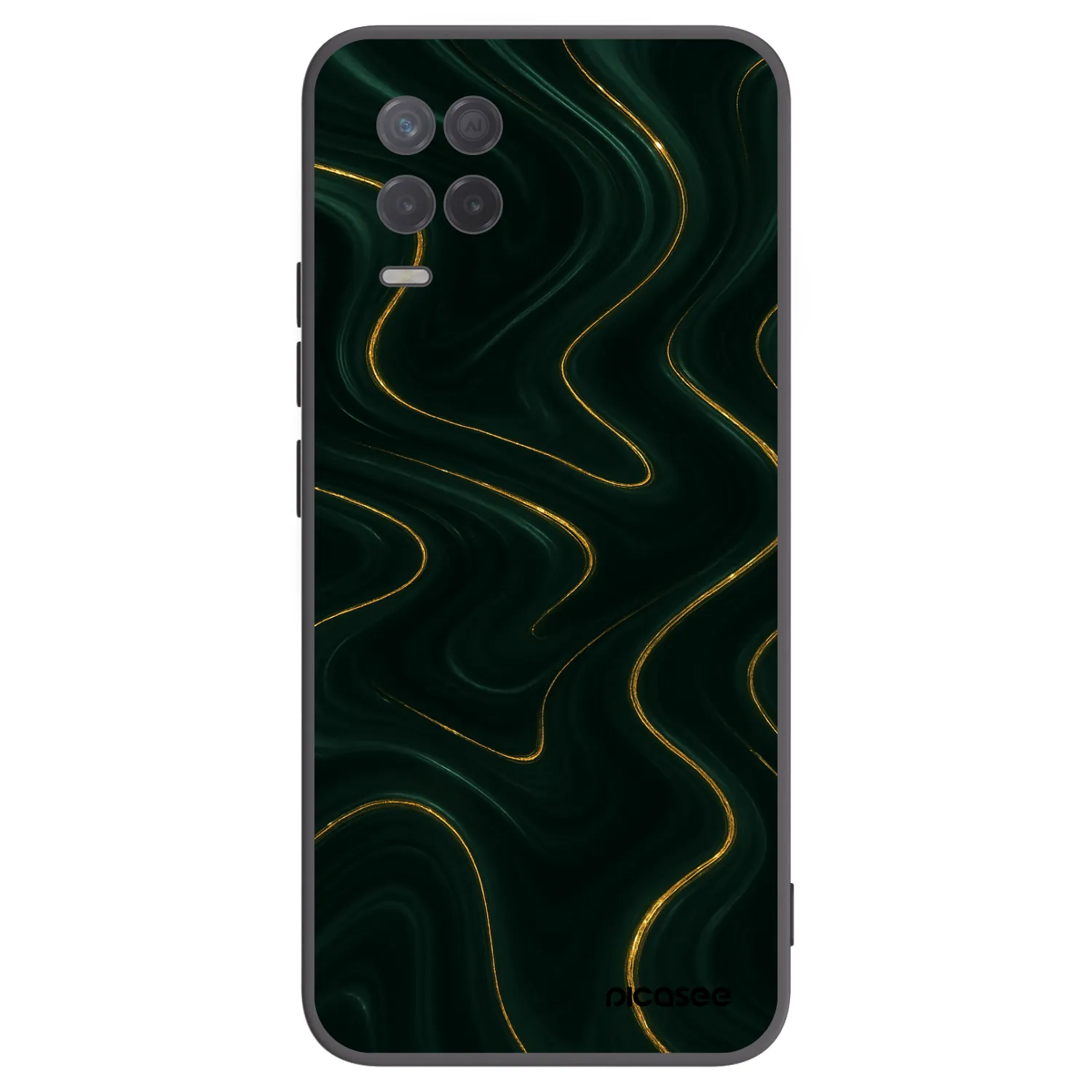 Picasee husă neagră din silicon pentru Realme 8 5G - Vawes
