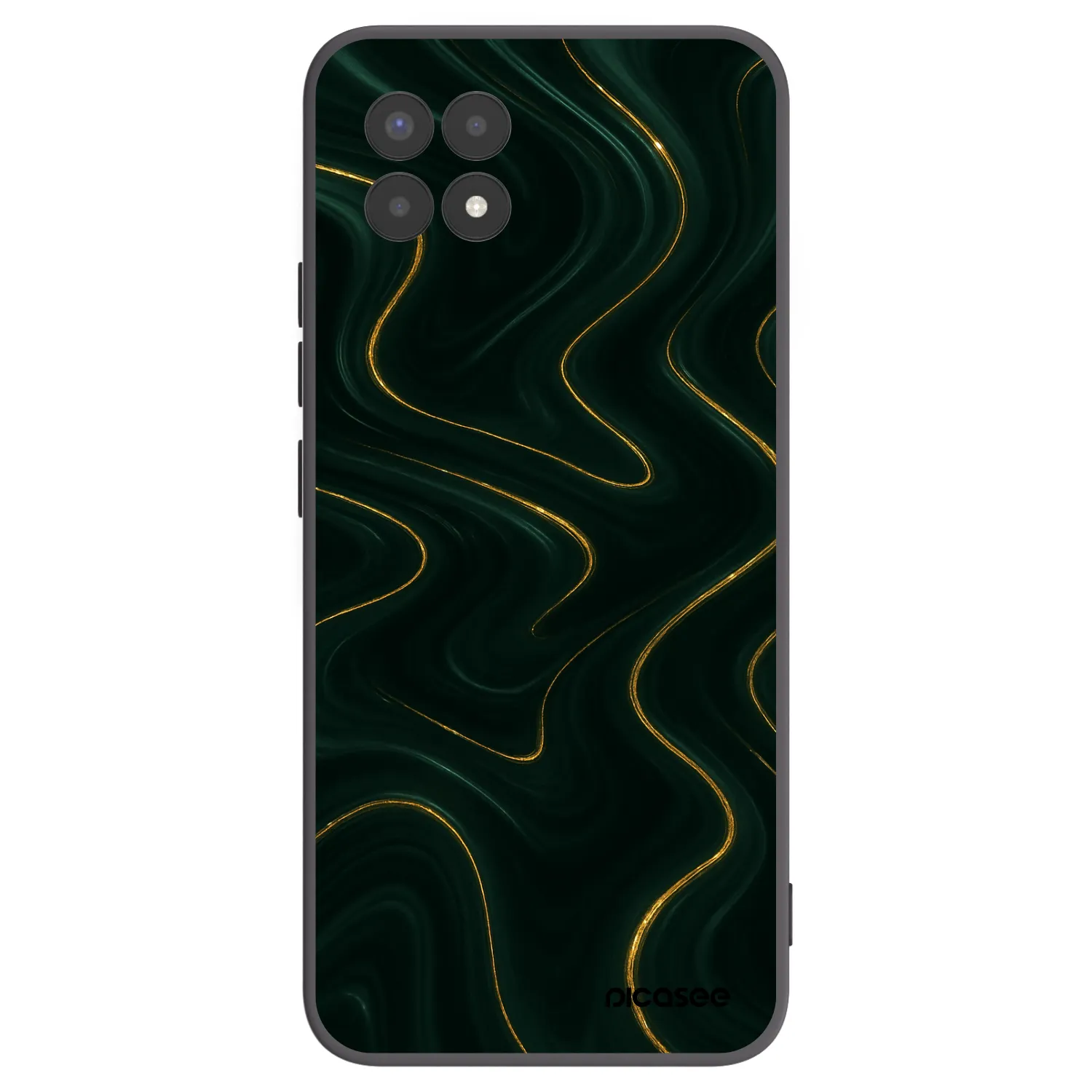 Picasee husă neagră din silicon pentru Realme 8i - Vawes