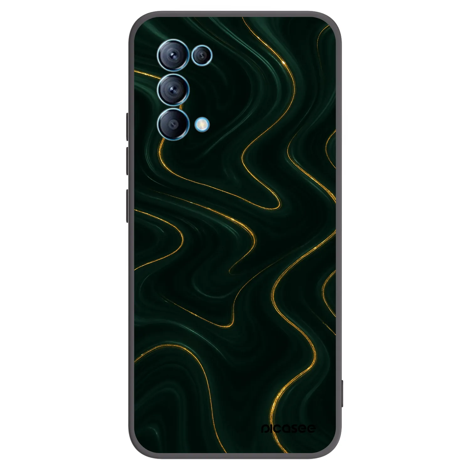 Picasee husă neagră din silicon pentru OPPO Reno 5 5G - Vawes
