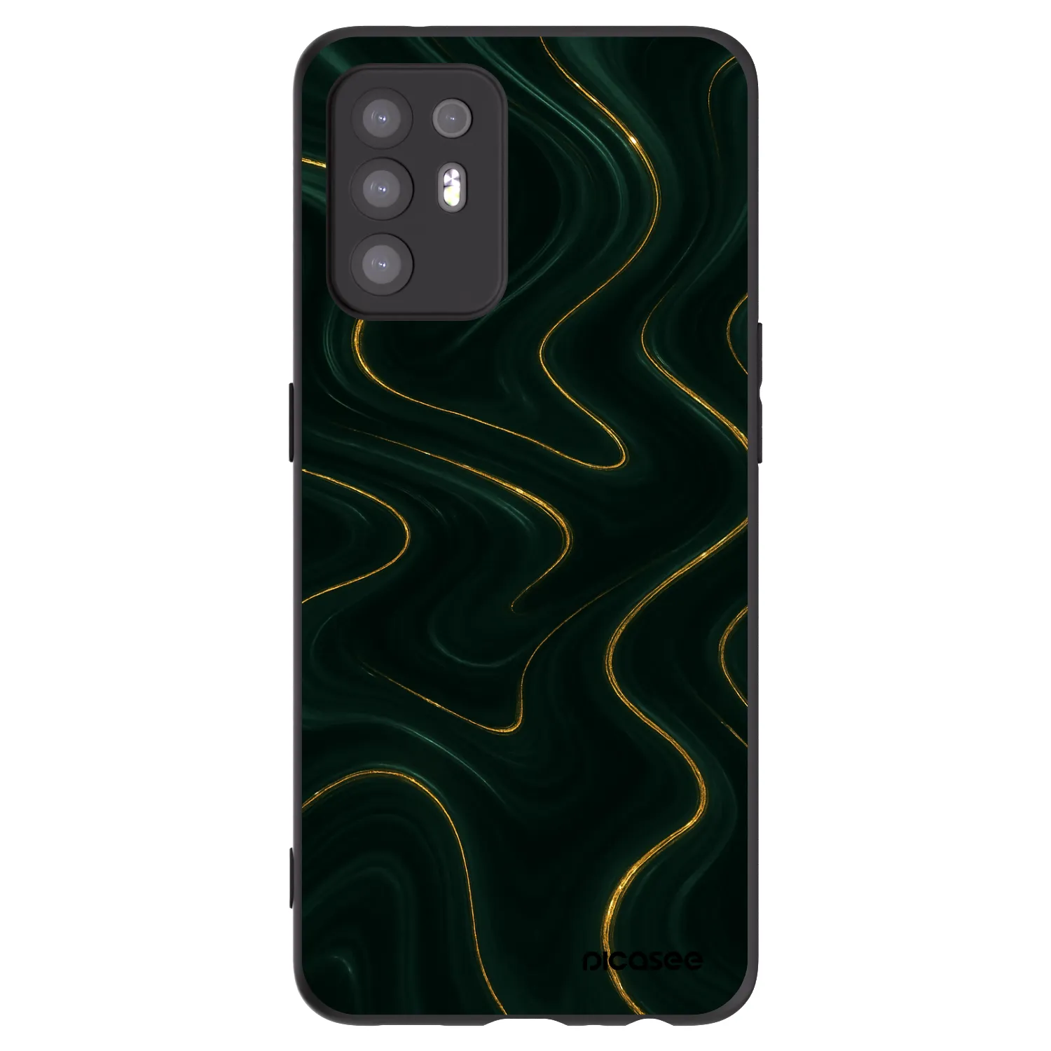 Picasee husă neagră din silicon pentru OPPO A94 5G - Vawes