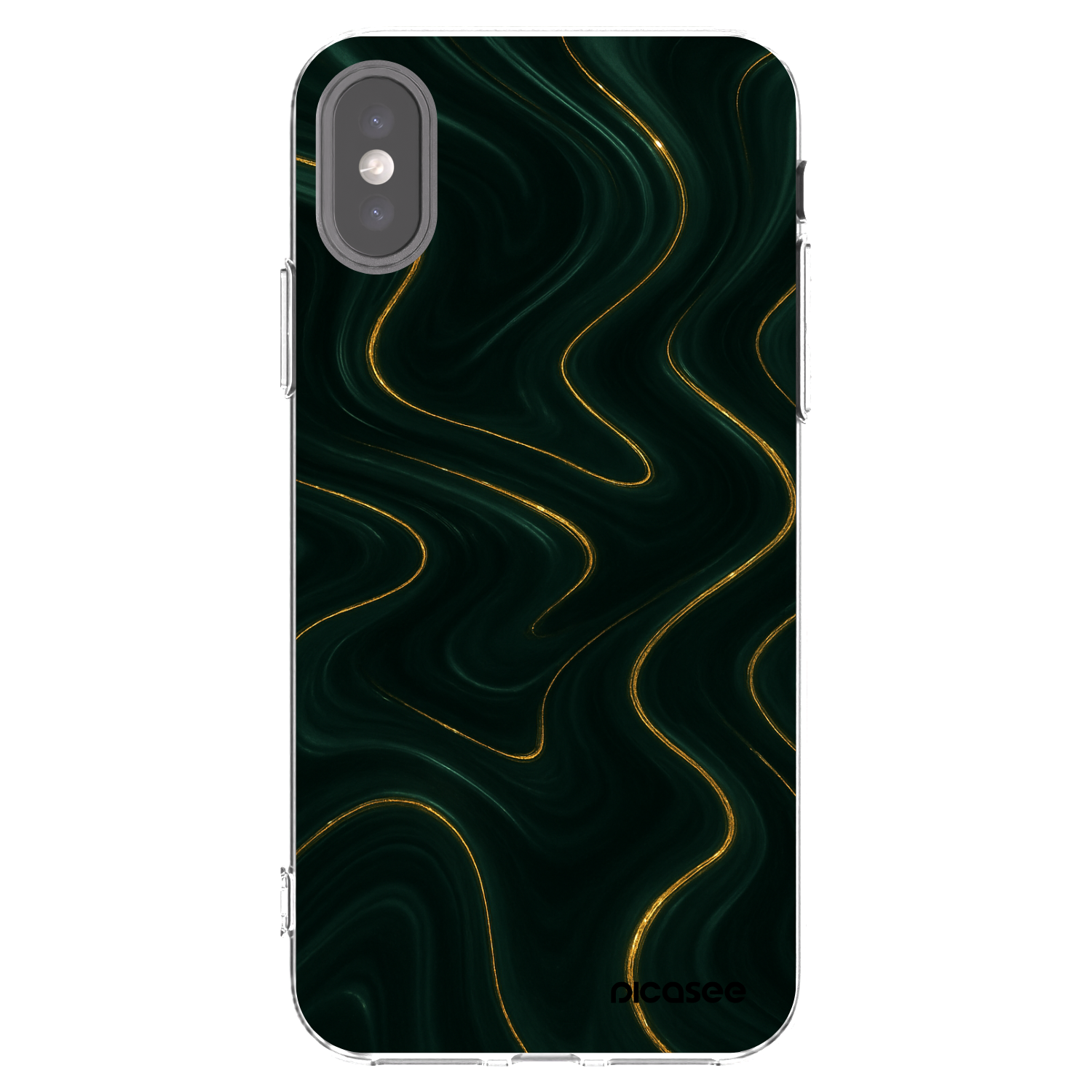 Picasee husă transparentă din silicon pentru Apple iPhone X/XS - Vawes