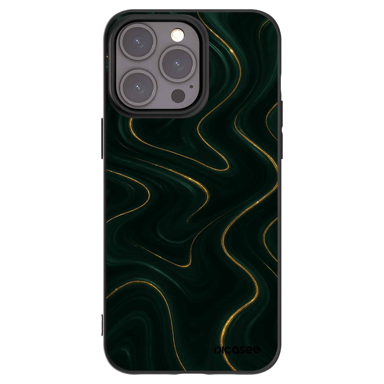 Picasee husă neagră din silicon pentru Apple iPhone 15 Pro Max - Vawes