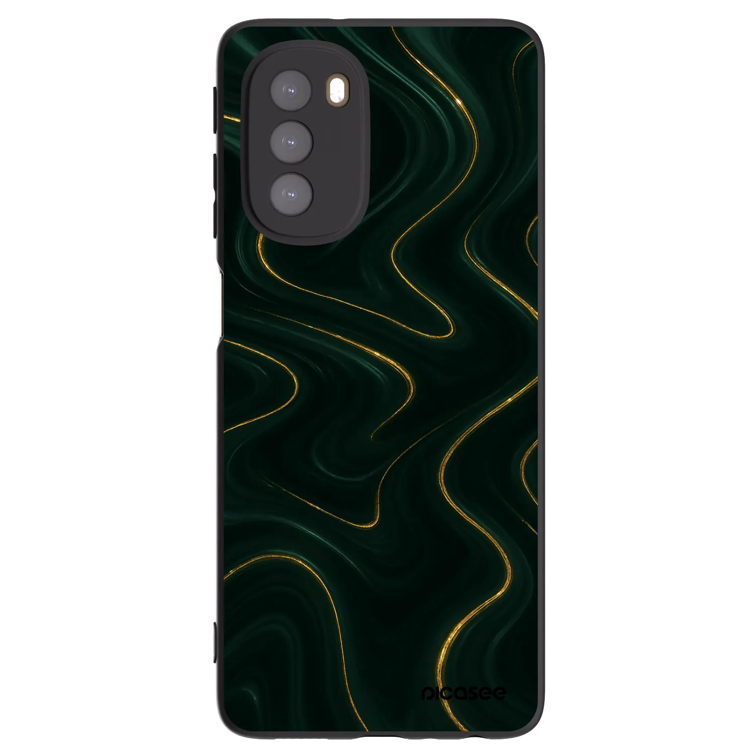 Picasee husă neagră din silicon pentru Motorola Moto G51 - Vawes