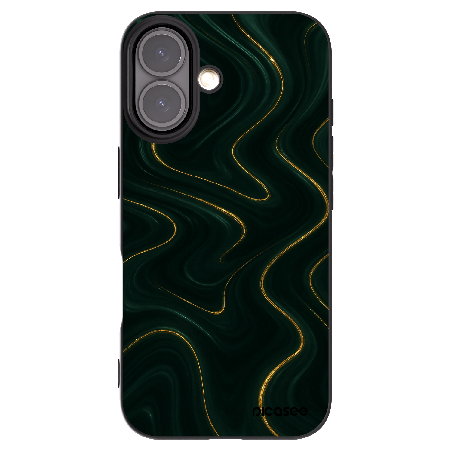 Picasee husă neagră din silicon pentru Apple iPhone 16 - Vawes