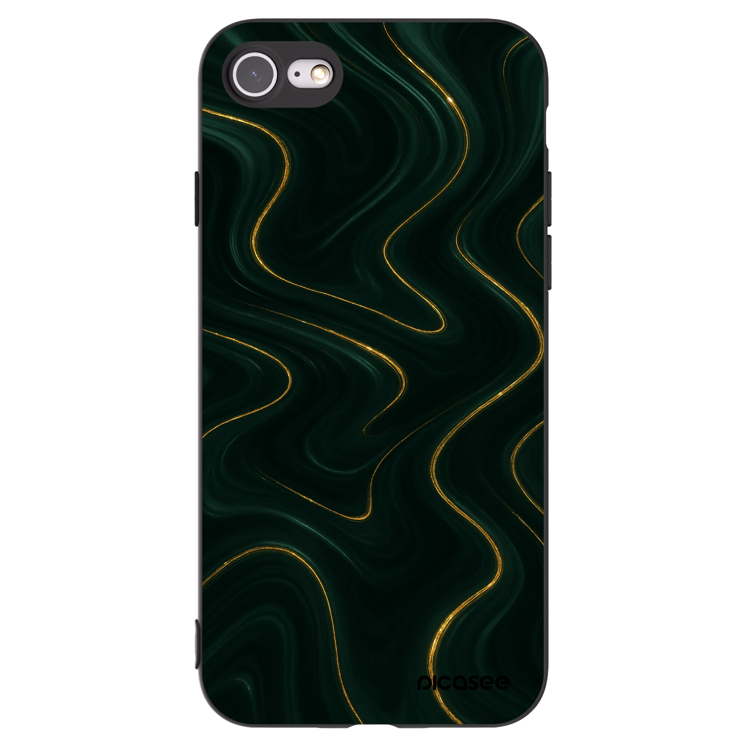 Picasee husă neagră din silicon pentru Apple iPhone 8 - Vawes