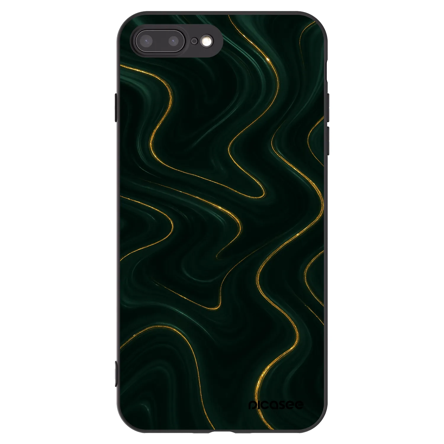 Picasee husă neagră din silicon pentru Apple iPhone 8 Plus - Vawes