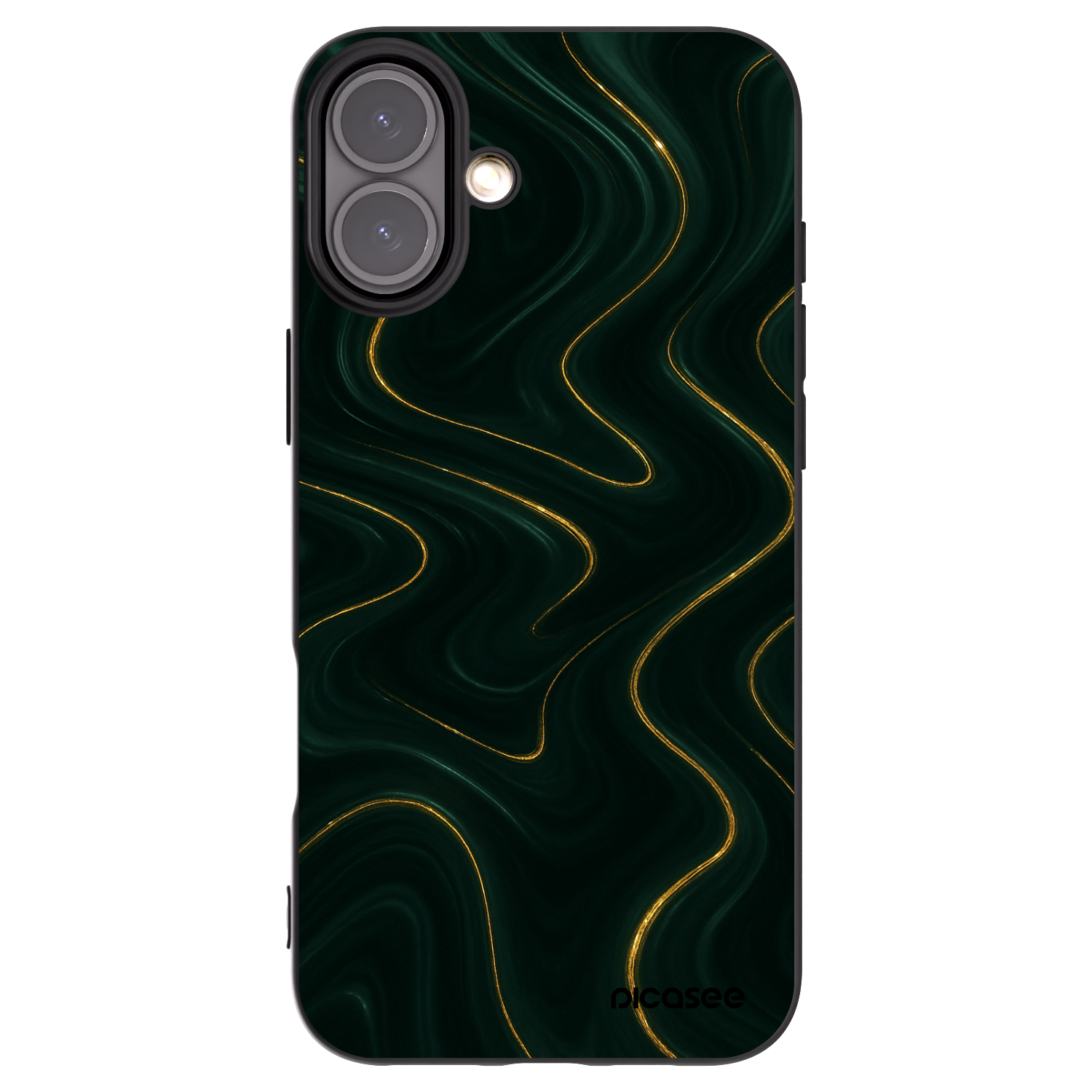 Picasee husă neagră din silicon pentru Apple iPhone 16 Plus - Vawes