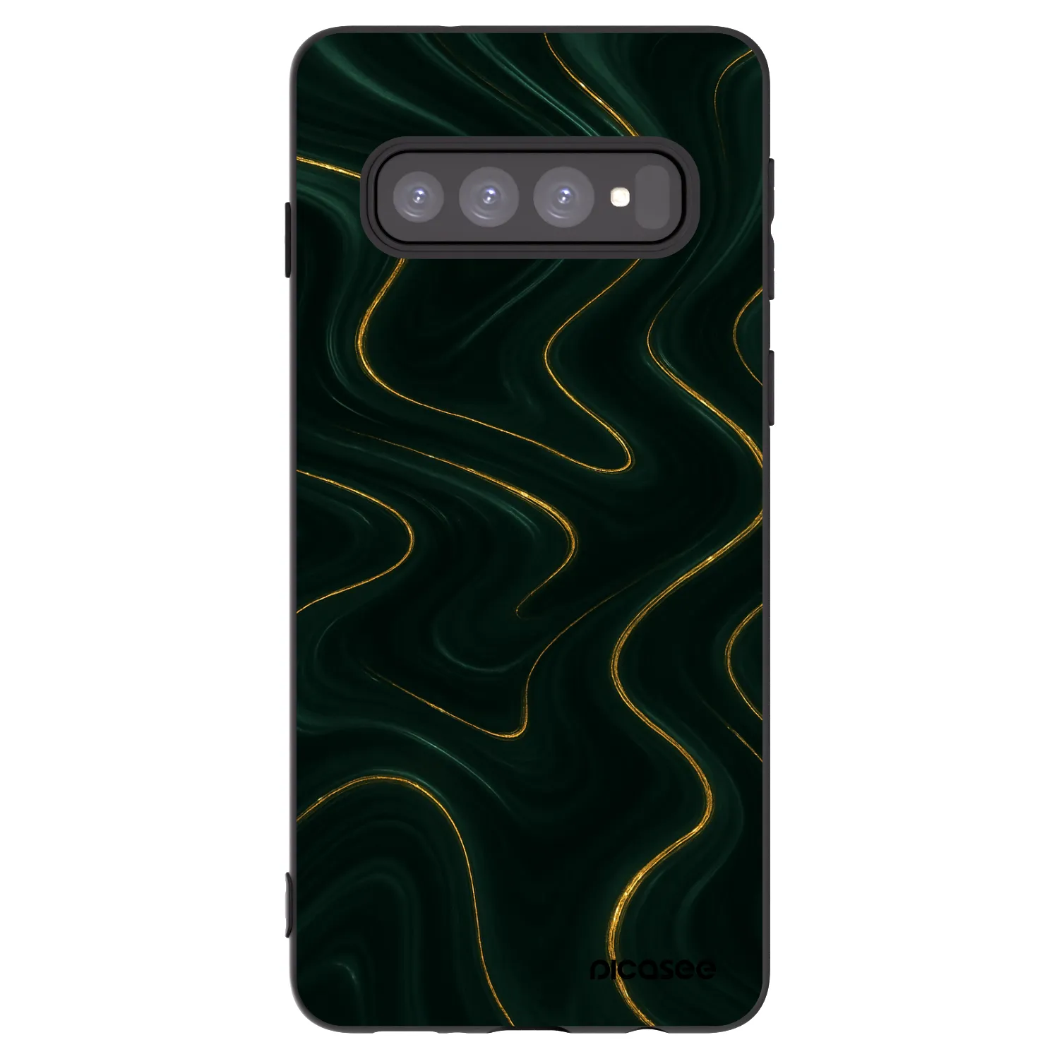 Picasee husă neagră din silicon pentru Samsung Galaxy S10 G973 - Vawes