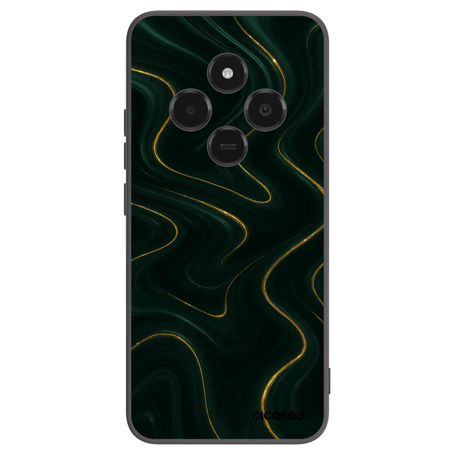 Picasee husă neagră din silicon pentru Xiaomi Poco C75 - Vawes