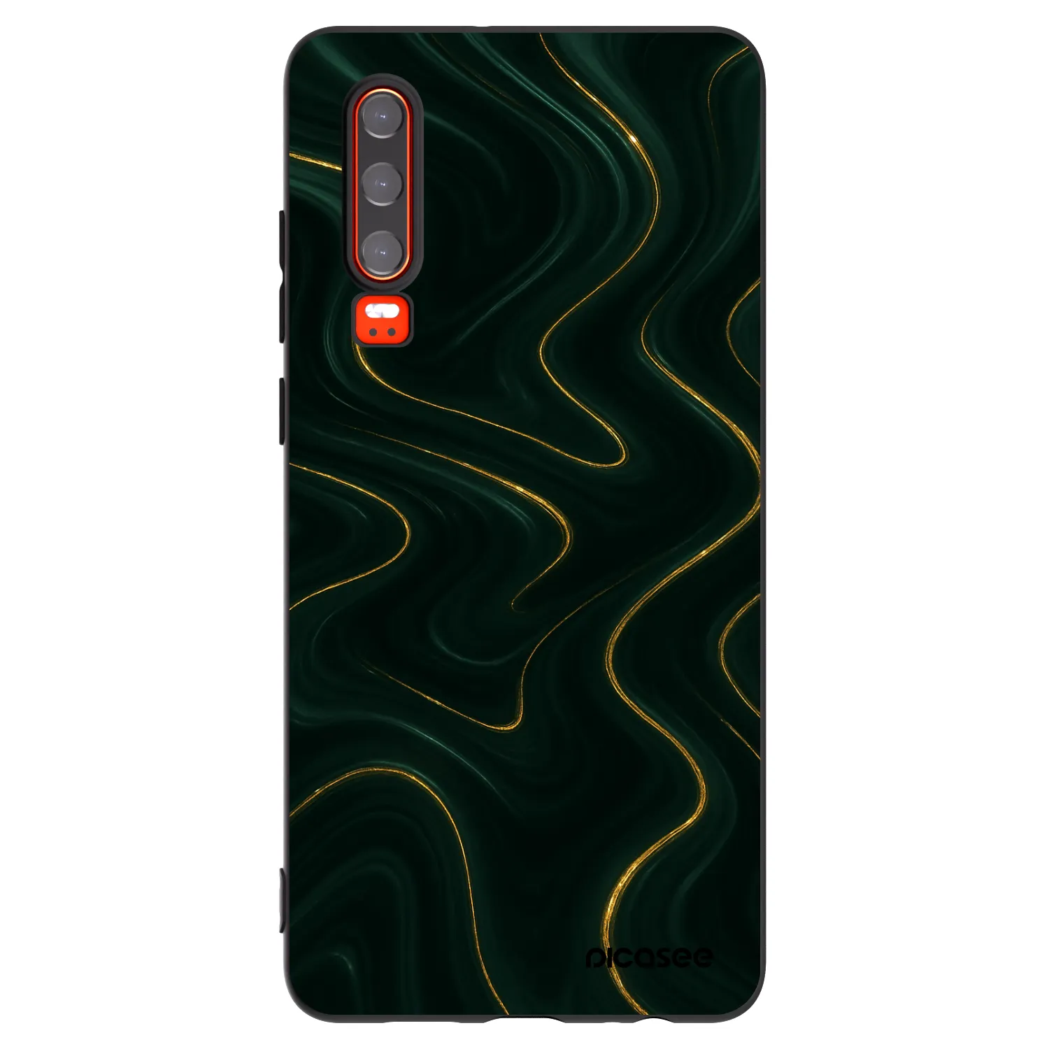 Picasee husă neagră din silicon pentru Huawei P30 - Vawes