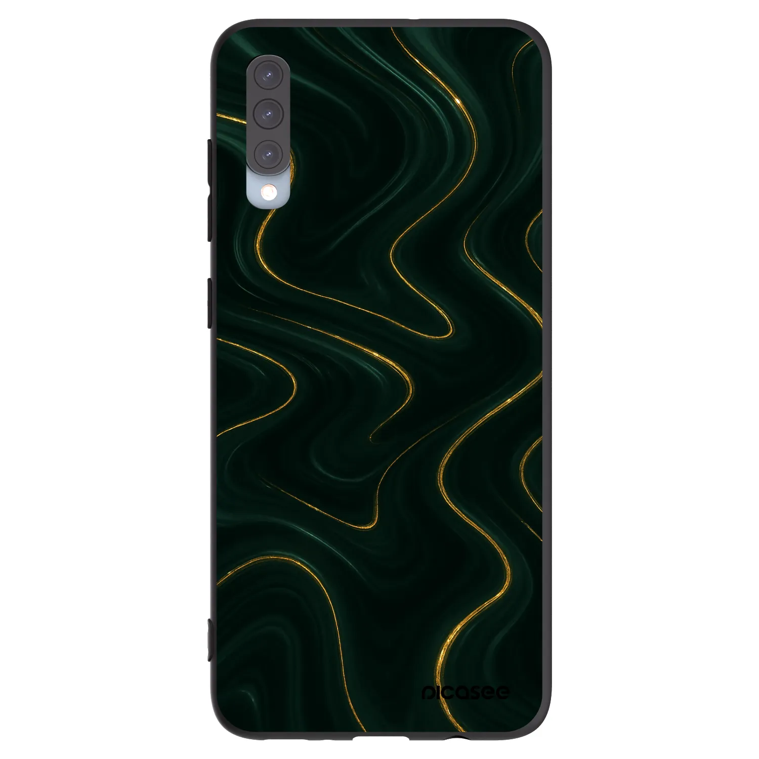 Picasee husă neagră din silicon pentru Samsung Galaxy A70 A705F - Vawes
