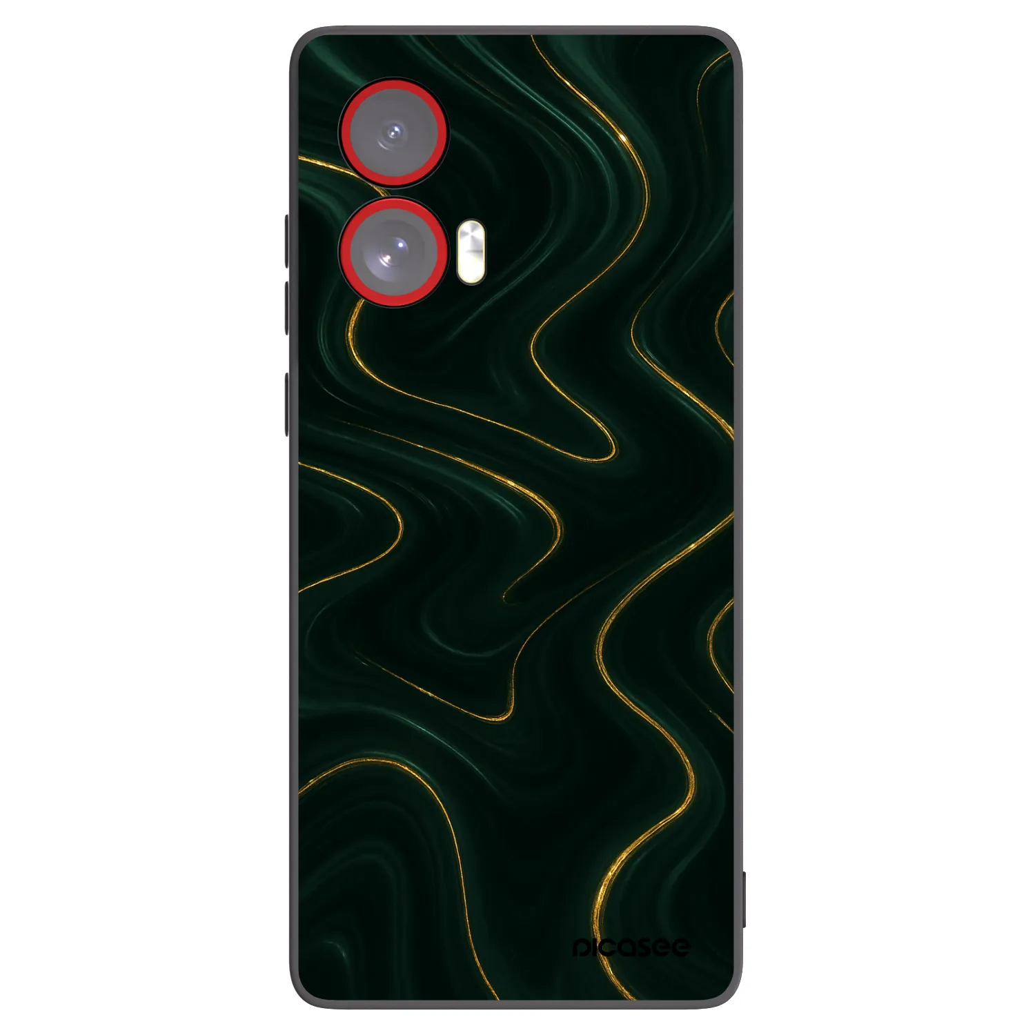 Picasee husă neagră din silicon pentru Motorola Edge 50 Fusion - Vawes