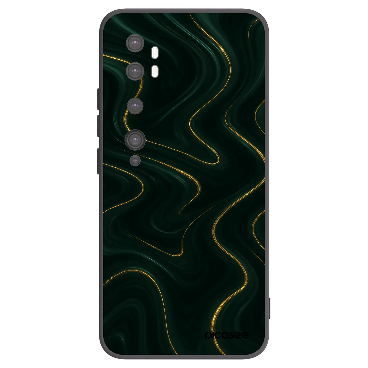 Picasee husă neagră din silicon pentru Xiaomi Mi Note 10 (Pro) - Vawes