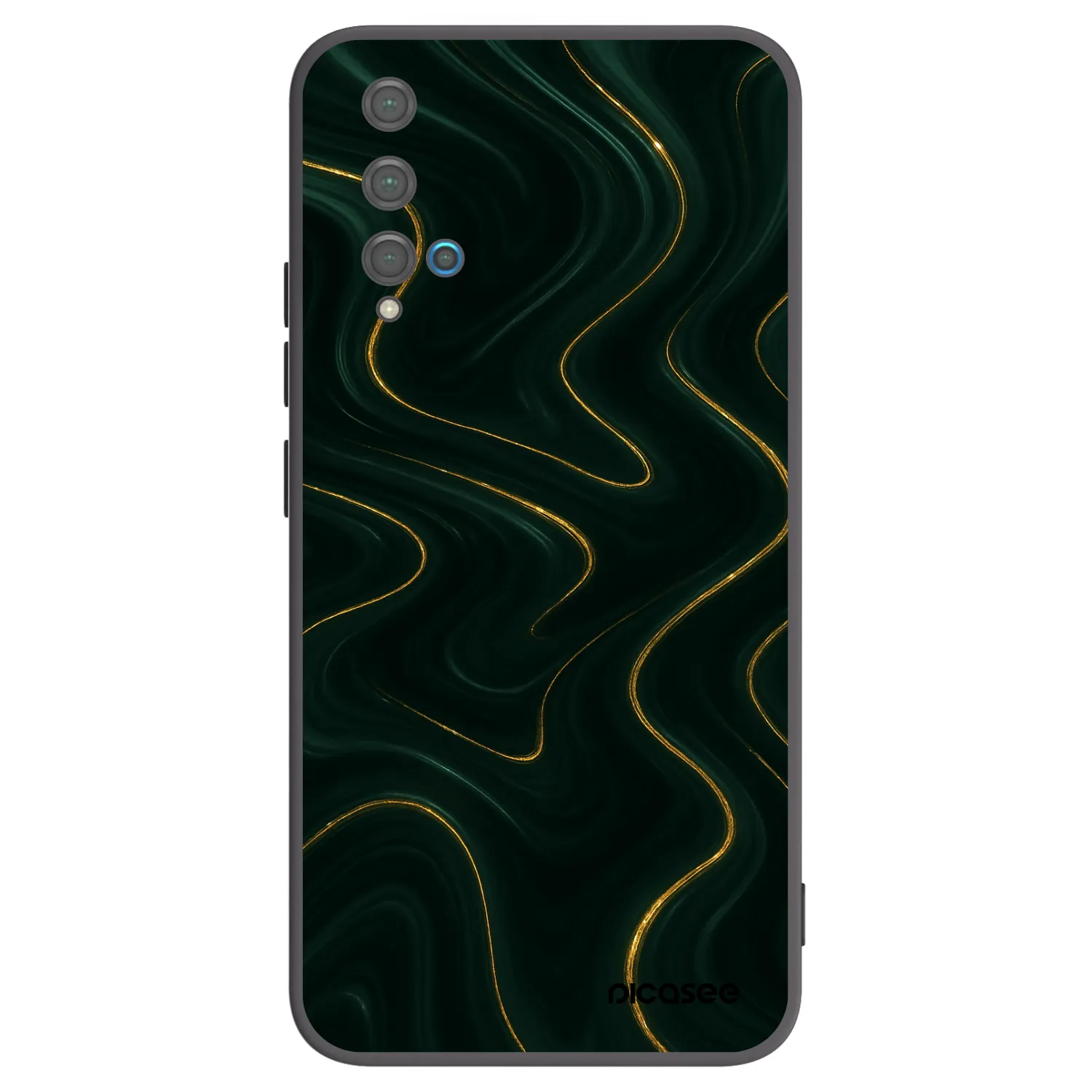Picasee husă neagră din silicon pentru Huawei Nova 5T - Vawes