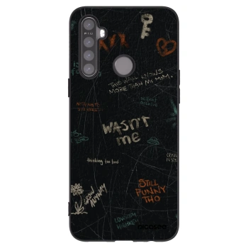 Picasee husă neagră din silicon pentru Realme 5 - CONFESSION