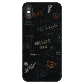 Picasee husă neagră din silicon pentru Apple iPhone XS Max - CONFESSION