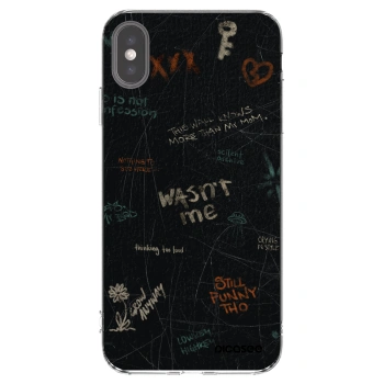 Picasee husă transparentă din silicon pentru Apple iPhone XS Max - CONFESSION