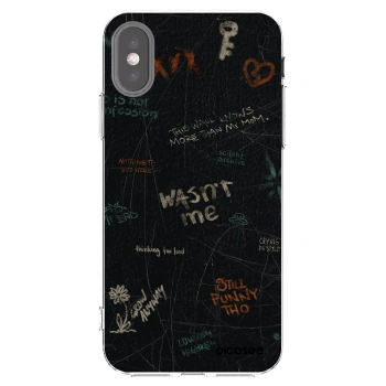 Picasee husă transparentă din silicon pentru Apple iPhone X/XS - CONFESSION