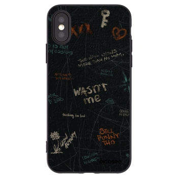 Picasee husă neagră din silicon pentru Apple iPhone X/XS - CONFESSION